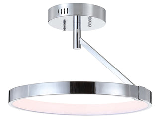Owen 17.5" Dimmable Integrated LED Metal Semi Flush Mount - JONATHAN Y