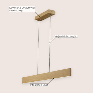 Draper Dimmable Adjustable Integrated LED Metal Linear Pendant