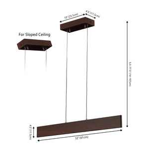 Draper Dimmable Adjustable Integrated LED Metal Linear Pendant