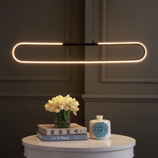 Ned 39" Dimmable Adjustable Integrated LED Metal Linear Pendant - JONATHAN Y
