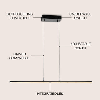 Conley 39.5" Dimmable Adjustable Integrated LED Metal Linear Pendant