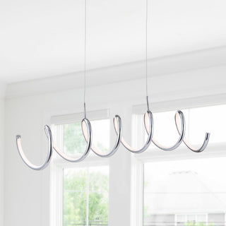 Ali 31" Dimmable Adjustable Integrated LED Metal Linear Pendant - JONATHAN Y