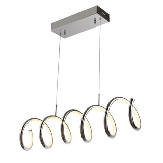 Ali 31" Dimmable Adjustable Integrated LED Metal Linear Pendant - JONATHAN Y