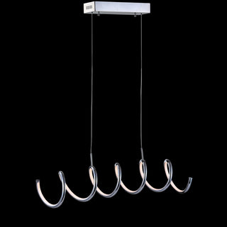 Ali 31" Dimmable Adjustable Integrated LED Metal Linear Pendant - JONATHAN Y