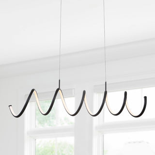 Ali 31" Dimmable Adjustable Integrated LED Metal Linear Pendant - JONATHAN Y
