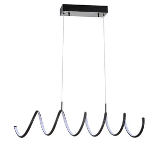 Ali 31" Dimmable Adjustable Integrated LED Metal Linear Pendant - JONATHAN Y