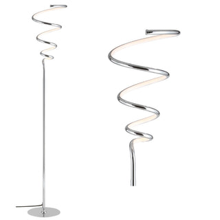 Scribble 60.5" Modern Dimmable Metal Integrated LED Floor Lamp - JONATHAN Y
