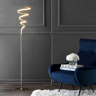 Scribble 60.5" Modern Dimmable Metal Integrated LED Floor Lamp - JONATHAN Y