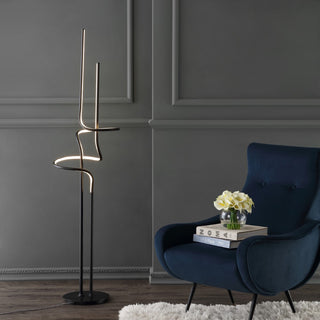 Sketch 64" Minimalist Dimmable Metal Integrated LED Floor Lamp - JONATHAN Y