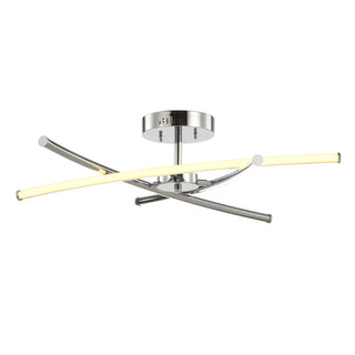 Crucis 31.5" Modern Metal Integrated LED Semi Flush Mount - JONATHAN Y
