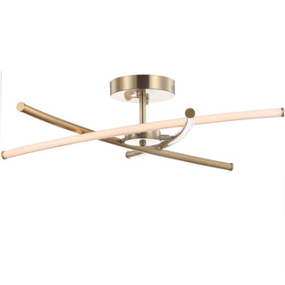 Crucis 31.5" Modern Metal Integrated LED Semi Flush Mount - JONATHAN Y