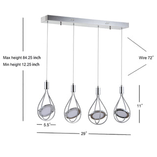Orion Adjustable Modern Integrated Cluster LED Metal Pendant