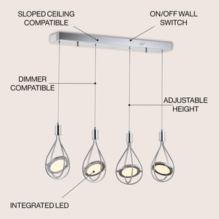 Orion Adjustable Modern Integrated Cluster LED Metal Pendant