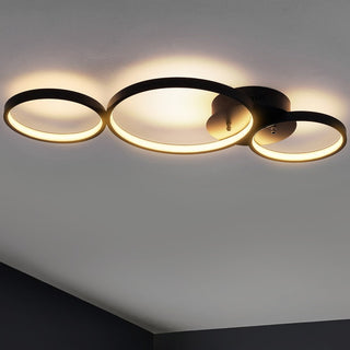 Nube 26.88" Contemporary Modern Metal Integrated LED Flush Mount - JONATHAN Y