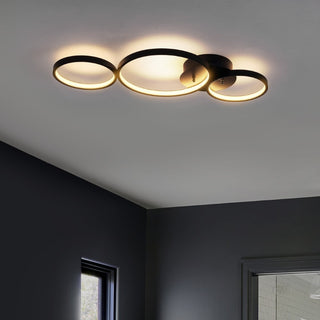 Nube 26.88" Contemporary Modern Metal Integrated LED Flush Mount - JONATHAN Y