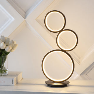 Juno 17.25" 3-Light Bohemian Coastal Iron Integrated LED Table Lamp - JONATHAN Y