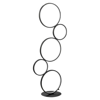 Pluto Stacked Circles 45" Contemporary Modern Iron/Aluminum Integrated LED Floor Lamp - JONATHAN Y