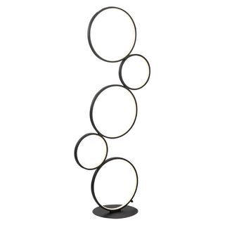 Pluto Stacked Circles 45" Contemporary Modern Iron/Aluminum Integrated LED Floor Lamp - JONATHAN Y