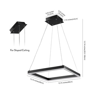 Baxter Modern Contemporary Aluminum Integrated LED Hoop Pendant - JONATHAN Y