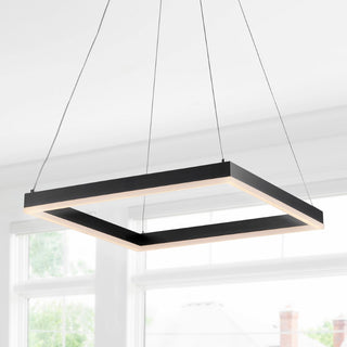 Baxter Modern Contemporary Aluminum Integrated LED Hoop Pendant - JONATHAN Y