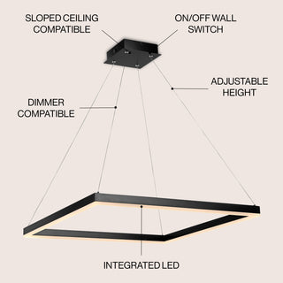 Baxter Modern Contemporary Aluminum Integrated LED Hoop Pendant