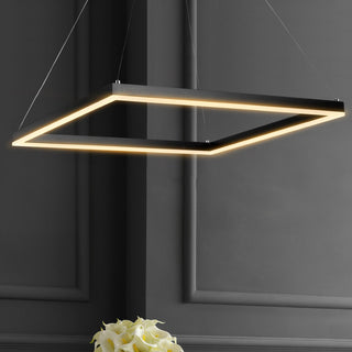 Baxter Modern Contemporary Aluminum Integrated LED Hoop Pendant - JONATHAN Y