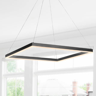 Baxter Modern Contemporary Aluminum Integrated LED Hoop Pendant - JONATHAN Y