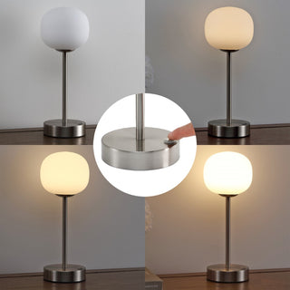 Natalia 12.25" Modern Minimalist Iron Rechargeable Integrated LED Table Lamp - JONATHAN Y