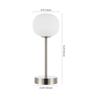 Natalia 12.25" Modern Minimalist Iron Rechargeable Integrated LED Table Lamp - JONATHAN Y