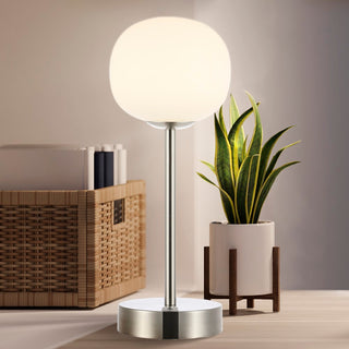Natalia 12.25" Modern Minimalist Iron Rechargeable Integrated LED Table Lamp - JONATHAN Y