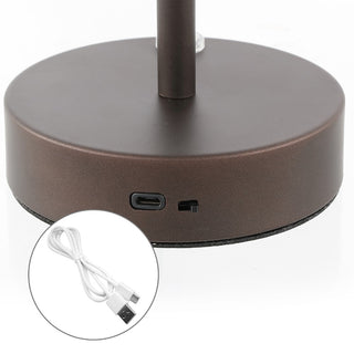 Natalia 12.25" Modern Minimalist Iron Rechargeable Integrated LED Table Lamp - JONATHAN Y