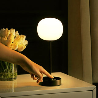 Natalia 12.25" Modern Minimalist Iron Rechargeable Integrated LED Table Lamp - JONATHAN Y