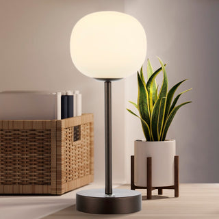 Natalia 12.25" Modern Minimalist Iron Rechargeable Integrated LED Table Lamp - JONATHAN Y