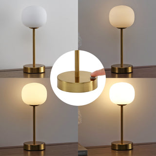 Natalia 12.25" Modern Minimalist Iron Rechargeable Integrated LED Table Lamp - JONATHAN Y
