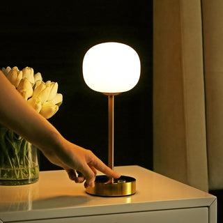 Natalia 12.25" Modern Minimalist Iron Rechargeable Integrated LED Table Lamp - JONATHAN Y