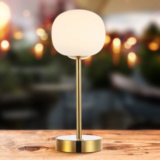 Natalia 12.25" Modern Minimalist Iron Rechargeable Integrated LED Table Lamp - JONATHAN Y