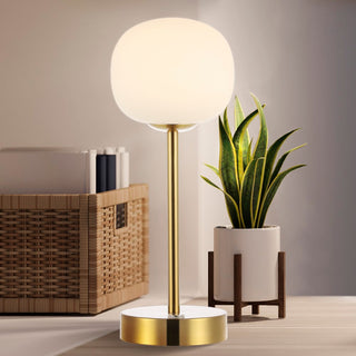 Natalia 12.25" Modern Minimalist Iron Rechargeable Integrated LED Table Lamp