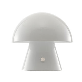 Porcini 7" Contemporary Bohemian Rechargeable/Cordless Iron Integrated LED Mushroom Table Lamp - JONATHAN Y