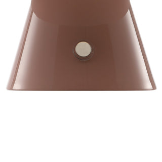 Porcini 7" Contemporary Bohemian Rechargeable/Cordless Iron Integrated LED Mushroom Table Lamp