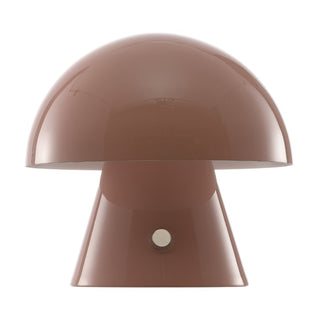 Porcini 7" Contemporary Bohemian Rechargeable/Cordless Iron Integrated LED Mushroom Table Lamp