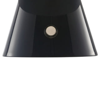 Porcini 7" Contemporary Bohemian Rechargeable/Cordless Iron Integrated LED Mushroom Table Lamp