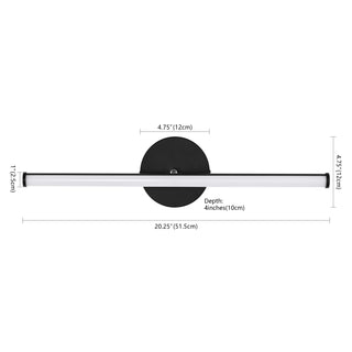 Emerson 20.25"  Modern Industrial 360-Degree Rotatable Aluminum Integrated LED Vanity Light - JONATHAN Y