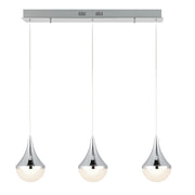 Elyse Teardrop Modern Mid-Century Iron/Acrylic Integrated Linear LED Pendant