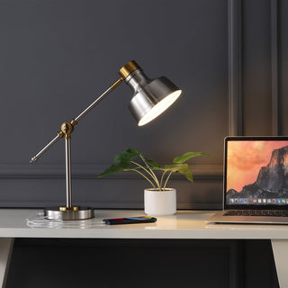 Allegra 18.5" Classic Farmhouse Adjustable Cantilever LED Task Lamp with USB Charging Port - JONATHAN Y