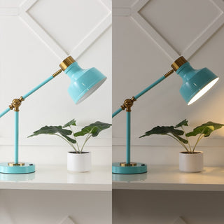 Allegra 18.5" Classic Farmhouse Adjustable Cantilever LED Task Lamp with USB Charging Port - JONATHAN Y