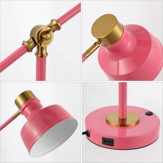Allegra 18.5" Classic Farmhouse Adjustable Cantilever LED Task Lamp with USB Charging Port