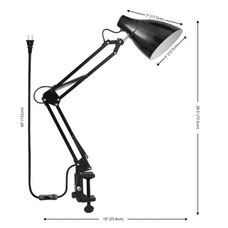 Odile 28.5" Classic Industrial Adjustable Articulated Clamp-On LED Task Lamp - JONATHAN Y