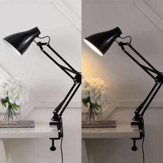 Odile 28.5" Classic Industrial Adjustable Articulated Clamp-On LED Task Lamp - JONATHAN Y