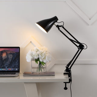 Odile 28.5" Classic Industrial Adjustable Articulated Clamp-On LED Task Lamp - JONATHAN Y