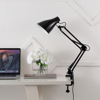 Odile 28.5" Classic Industrial Adjustable Articulated Clamp-On LED Task Lamp - JONATHAN Y